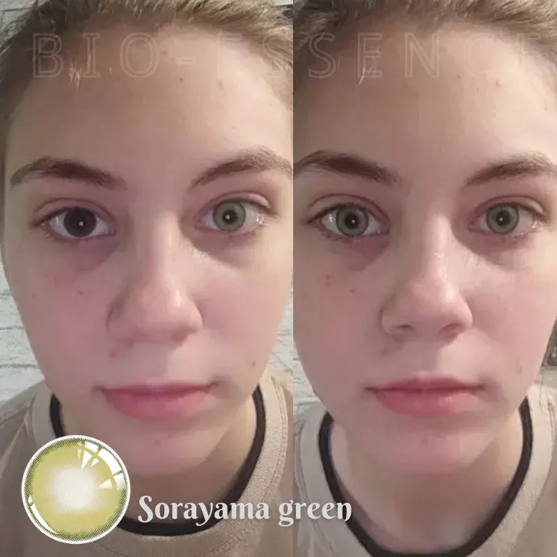 Bio-essence 1 Pair Colorful Contact Lenses For Eyes Colored Eye Lenses Brown Color Contact lens Yearly Lentillas Azules