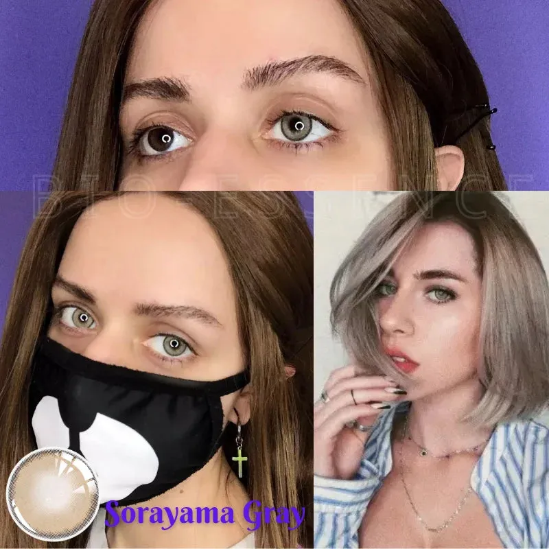 Bio-essence 1 Pair Colorful Contact Lenses For Eyes Colored Eye Lenses Brown Color Contact lens Yearly Lentillas Azules