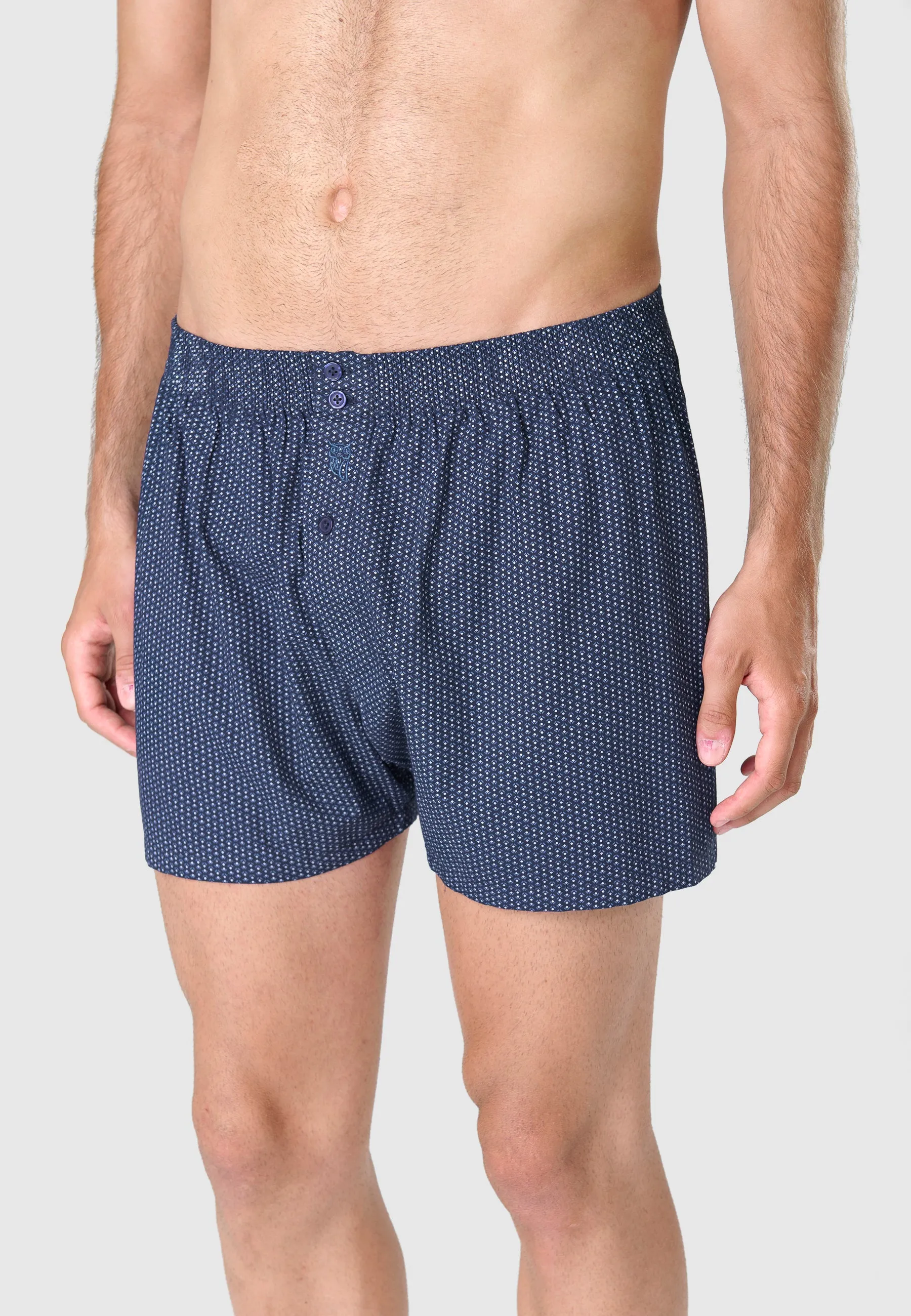 Calzoncillo Bóxer Hombre Algodón Tela Cuadros - Azul 6309_39