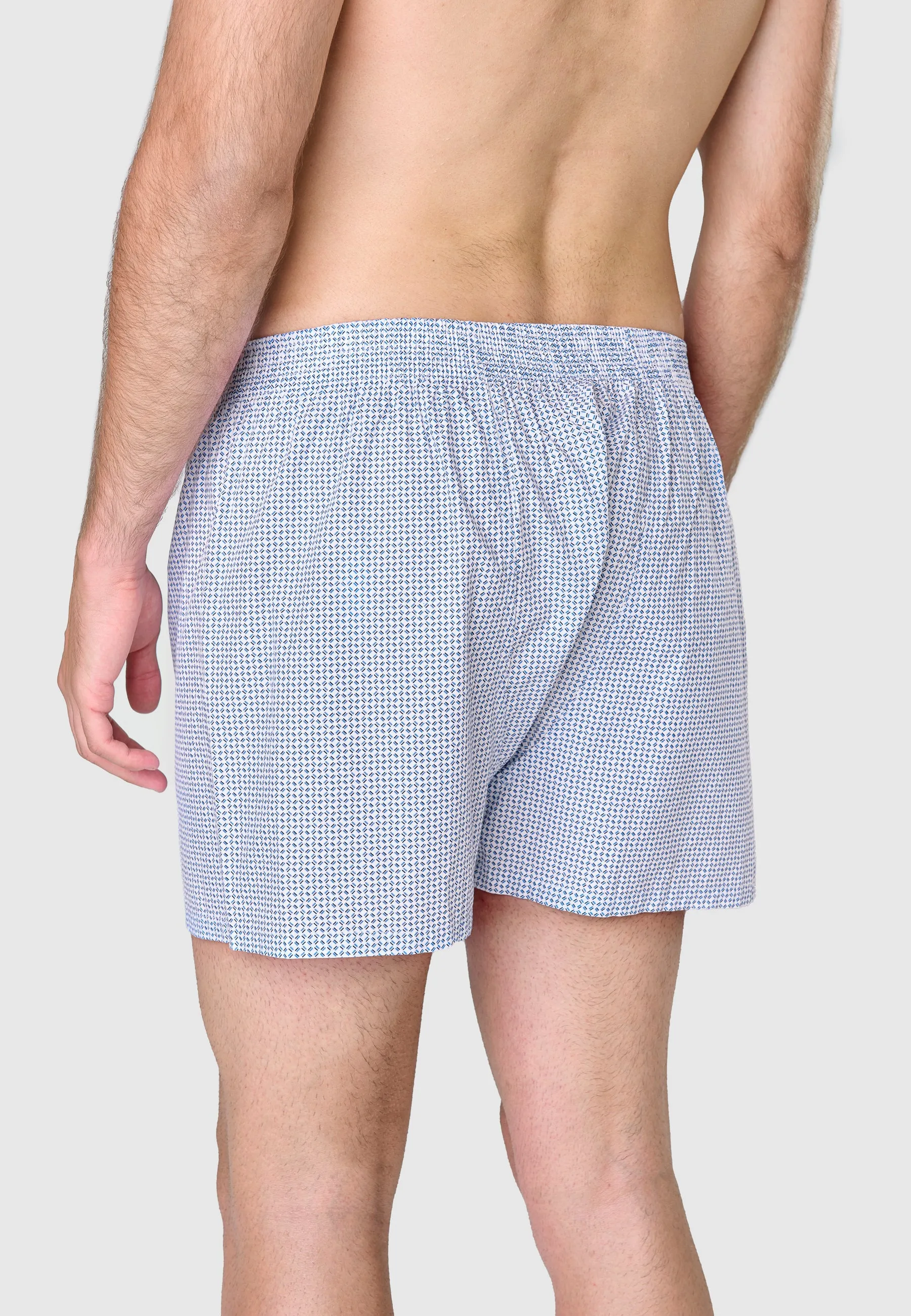 Calzoncillo Bóxer Hombre Algodón Tela Cuadros - Azul 6310_33