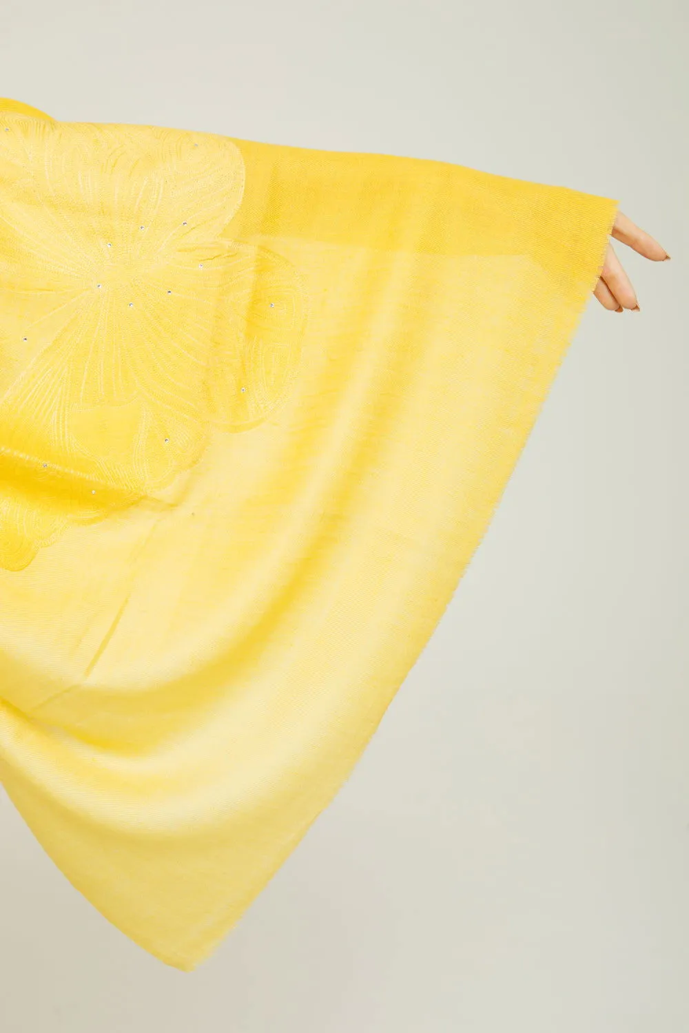 Cashmere Bordado butterfly amarelo