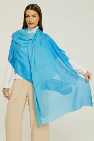 Cashmere Bordado butterfly azul