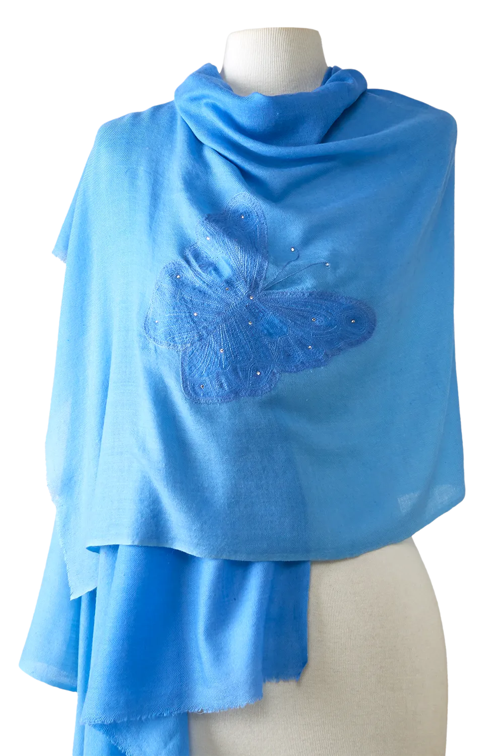 Cashmere Bordado butterfly azul