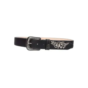 Cinto Vaquero para Mujer de Cuero Original Color Negro JB-1501NEG