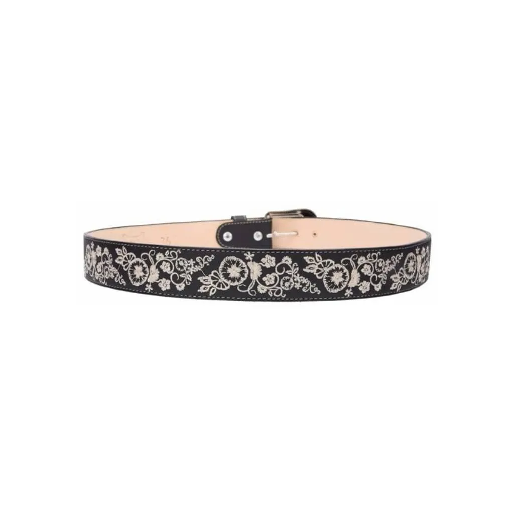 Cinto Vaquero para Mujer de Cuero Original Color Negro JB-1501NEG