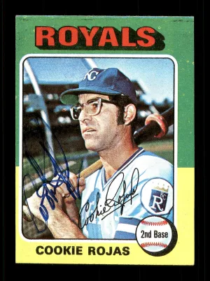 Cookie Rojas Autographed 1975 Topps Mini Card #169 Kansas City Royals SKU #168603