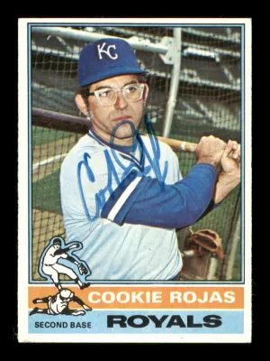 Cookie Rojas Autographed 1976 Topps Card #311 Kansas City Royals SKU #204863