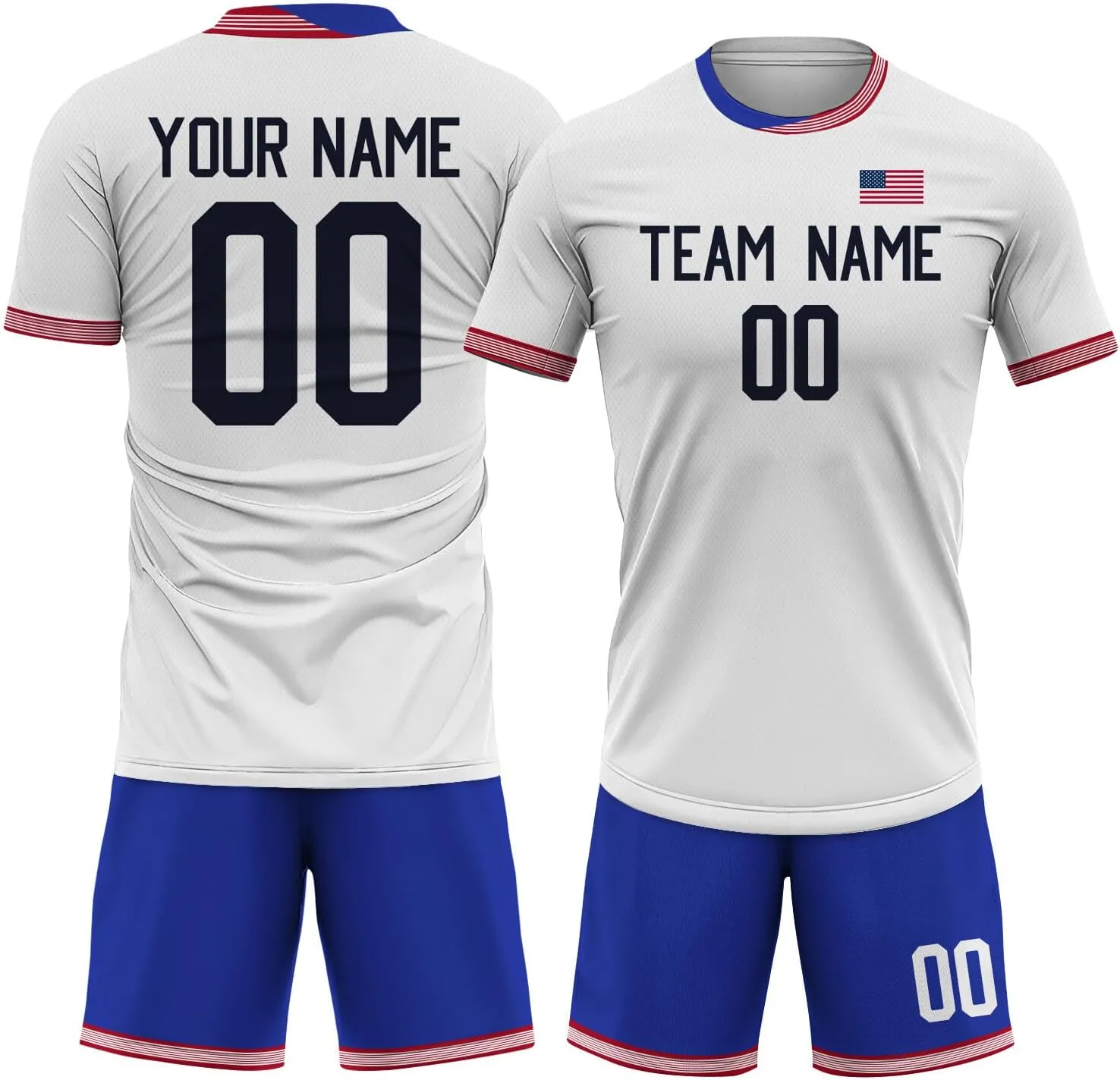 Custom Soccer Jersey Men Women Youth Kids Athletic Shirts with Name Number Logo Camisetas de Futbol Set National Soccer Team