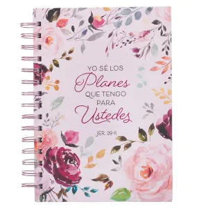 Diario Espiral Rosado Floral Los Planes Jer. 29:11 (Spanish Edition) Spiral-bound  July 1, 2023