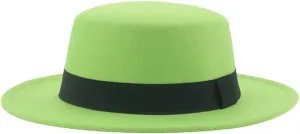 Fedoras Women Hats Ribbon Band Belt Formal Hat Wide Brim Pork Pie Hat Sombreros 28 56-58cm