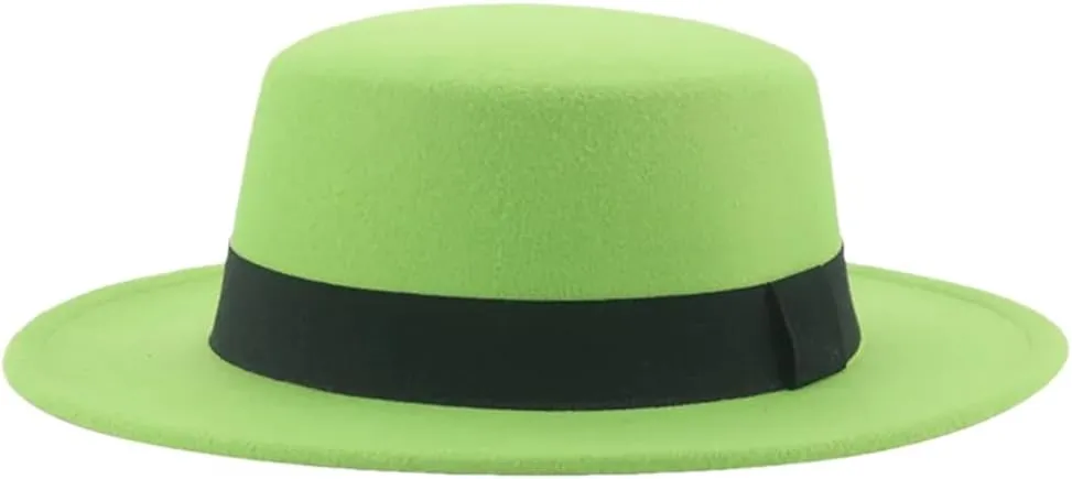 Fedoras Women Hats Ribbon Band Belt Formal Hat Wide Brim Pork Pie Hat Sombreros 28 56-58cm