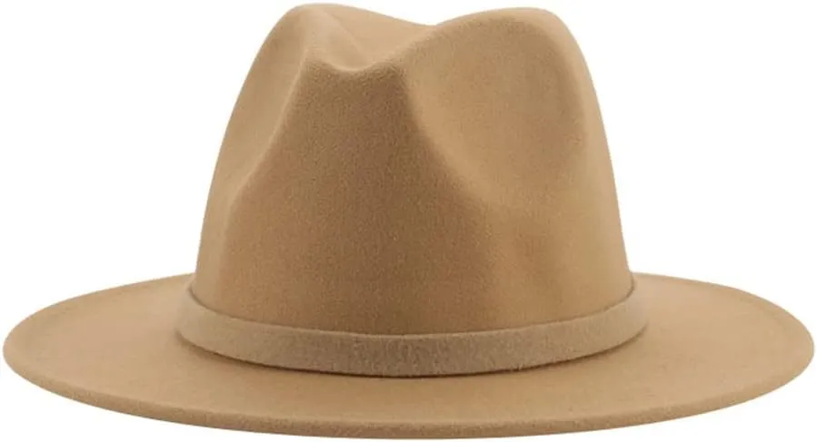 Hats for Women Men Formal Dress Wide Brim Fedora Hats Casual Wedding Church Jazz Caps Black Women Hat