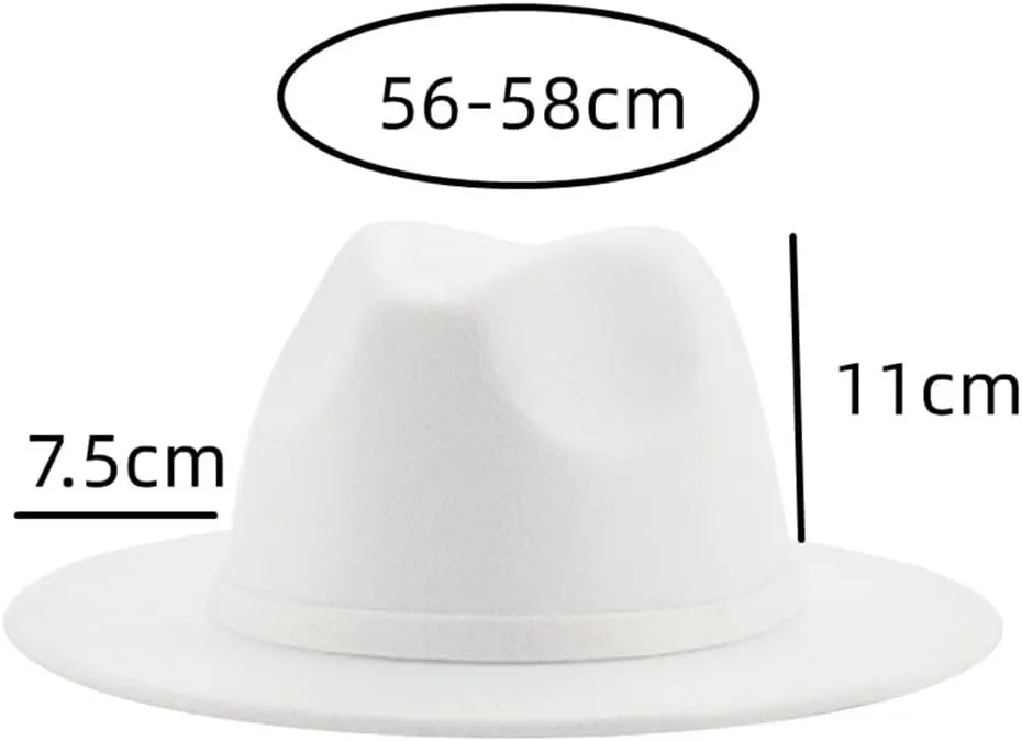 Hats for Women Men Formal Dress Wide Brim Fedora Hats Casual Wedding Church Jazz Caps Black Women Hat