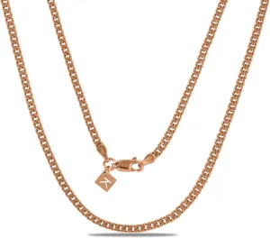 KEZEF 3mm Miami 925 Sterling Silver Chain Necklace Men - Curb Diamond Cut Cuban Link Chain Men Women in 18kt Gold, Rose Gold, Silver Necklace - Made in Italy Chains - cadenas de plata 925 para hombre
