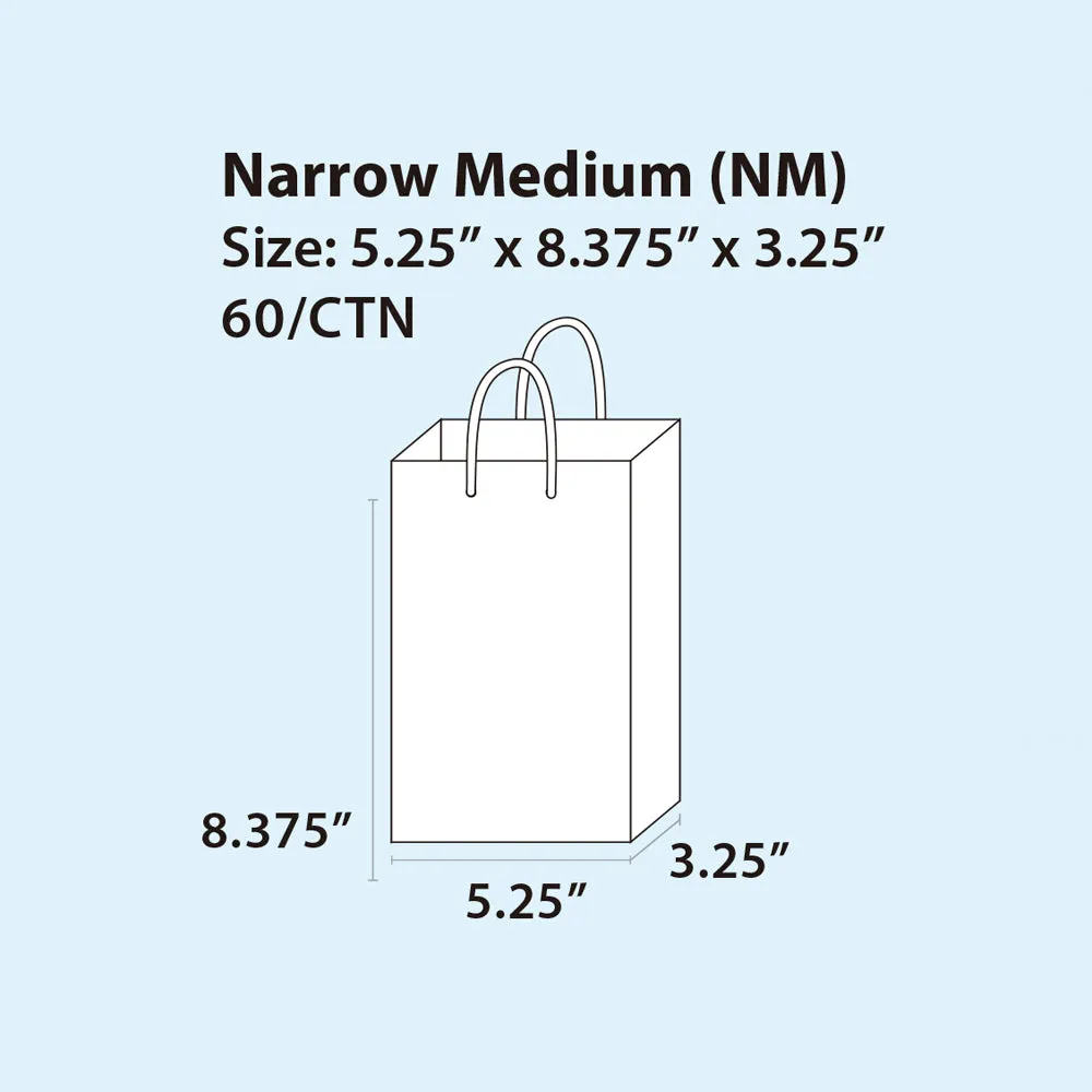 Narrow Medium Red Gift Bag