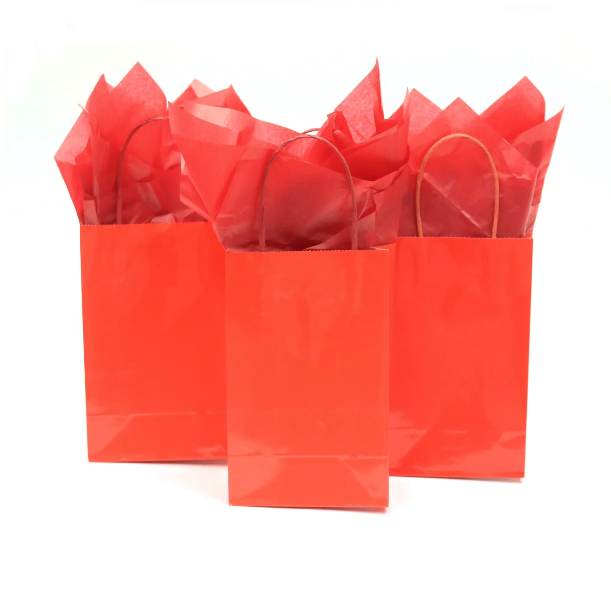 Narrow Medium Red Gift Bag