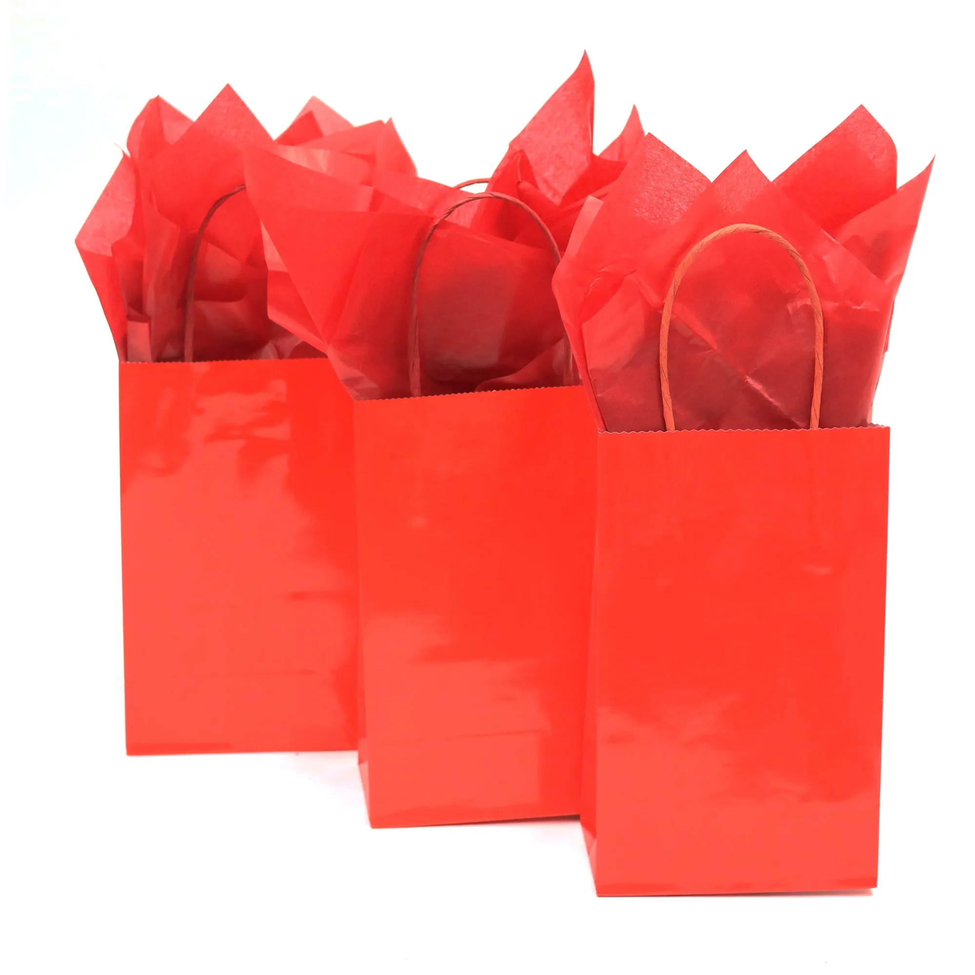 Narrow Medium Red Gift Bag