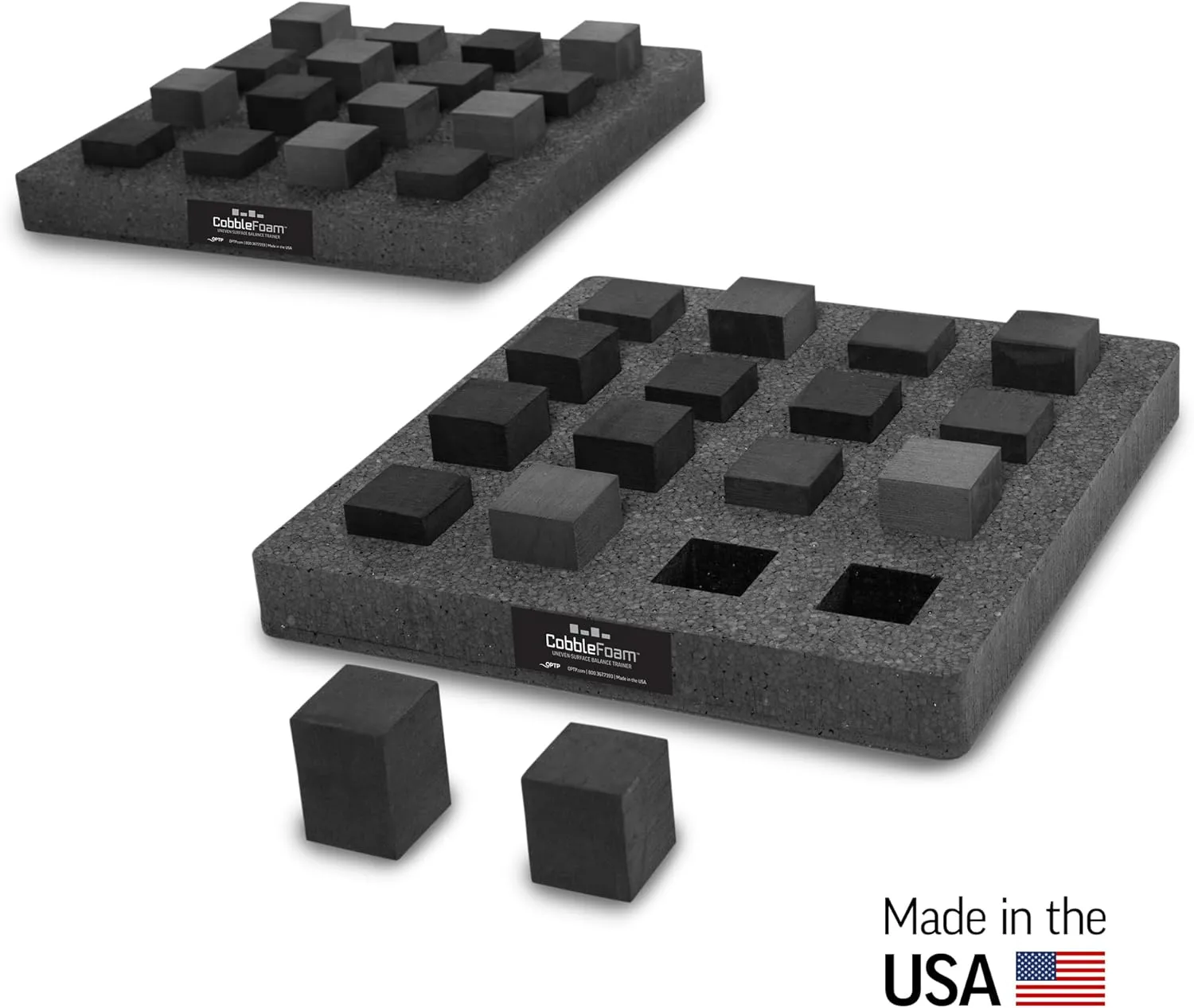 OPTP CobbleFoam Uneven-Surface Balance Trainer - Versatile Balance Board Training System Developed by a Physical Therapist for Injury, Surgery, Rehabilitation, and Sports Training