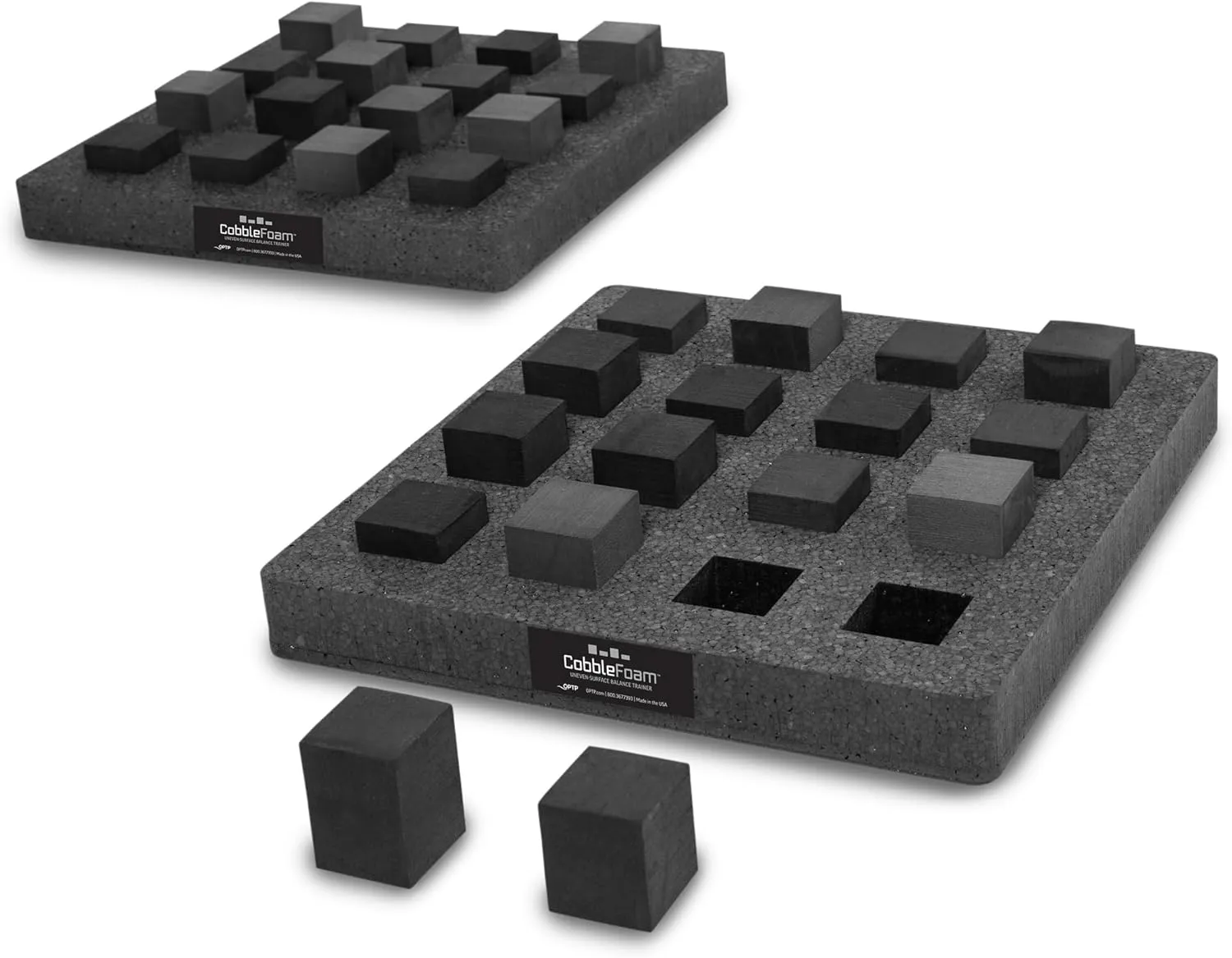 OPTP CobbleFoam Uneven-Surface Balance Trainer - Versatile Balance Board Training System Developed by a Physical Therapist for Injury, Surgery, Rehabilitation, and Sports Training