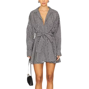 Oversized Bf Nk Shirt Flared Mini Dress
