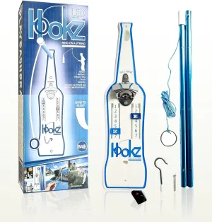 Poleish Sports Bottle Bash Brands Hookz LED Ring on a String Game (All Weather - Indoor or Outdoor)