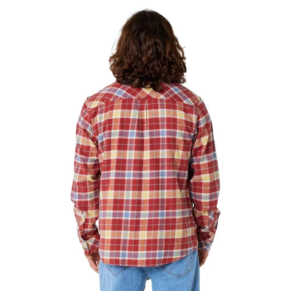 RIP CURL CHECKED IN FLANNEL DUSTY MUSHROOM | CAMISA DE FRANELA A CUADROS