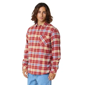 RIP CURL CHECKED IN FLANNEL DUSTY MUSHROOM | CAMISA DE FRANELA A CUADROS