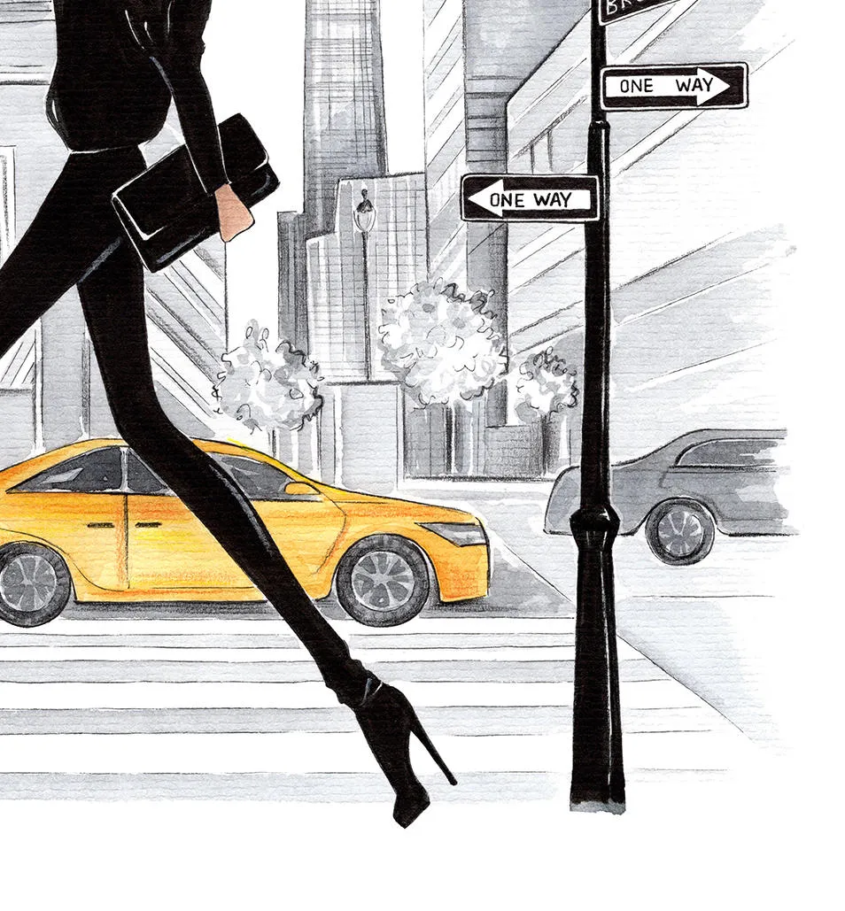 Set of 3 travel inspired art prints of London, Paris and New York fashion illustrations