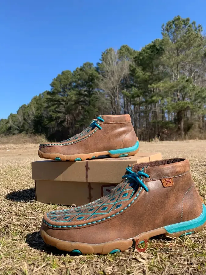 TWISTED X WOMENS BROWN TURQUOISE CASUAL SHOE
