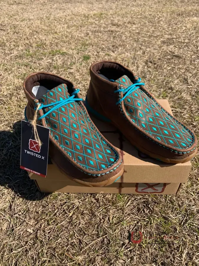 TWISTED X WOMENS BROWN TURQUOISE CASUAL SHOE