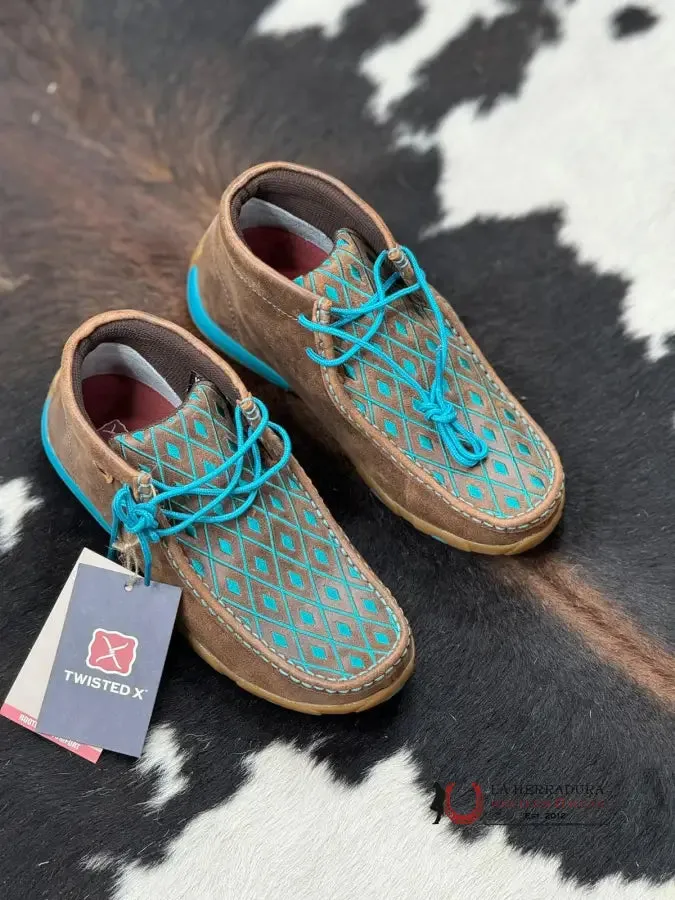 TWISTED X WOMENS BROWN TURQUOISE CASUAL SHOE