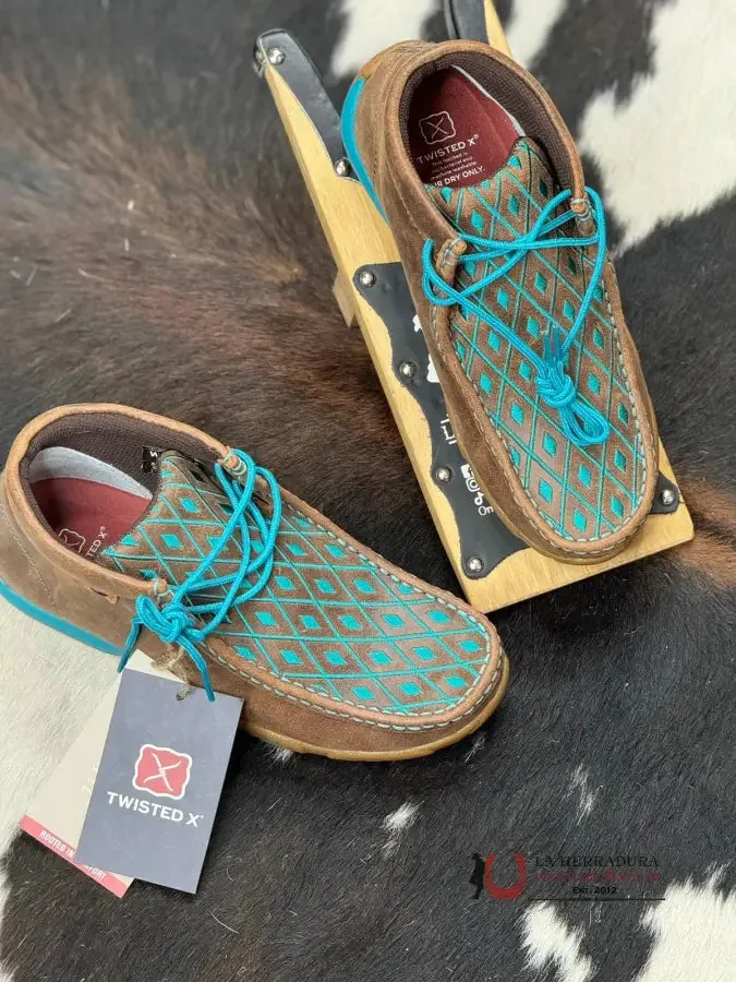TWISTED X WOMENS BROWN TURQUOISE CASUAL SHOE