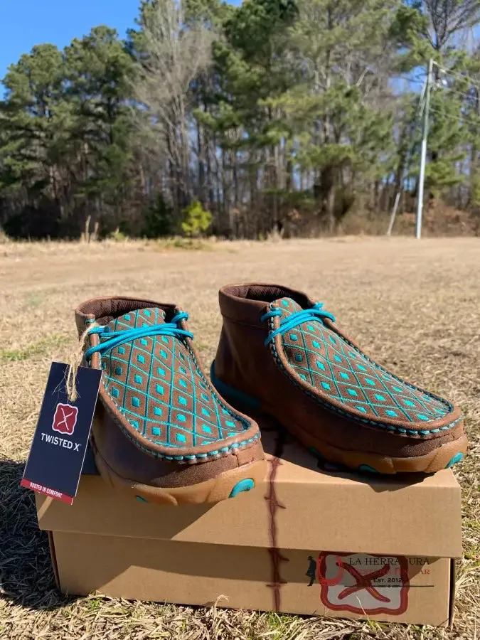 TWISTED X WOMENS BROWN TURQUOISE CASUAL SHOE