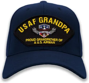 USAF Air Force Grandpa - Proud Grandfather of a US Airman Adjustable Ballcap or Trucker Hat