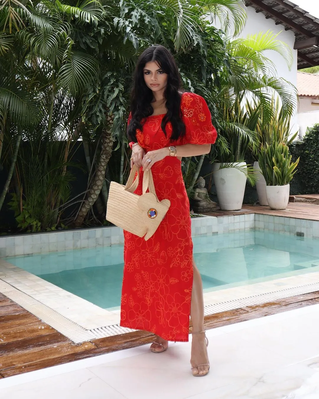 Vestido Anne Fernandes Vermelho Longo