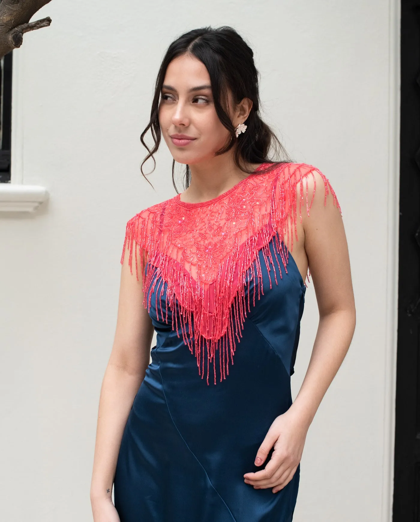 Vestido de Fiesta Largo Manuela Azul Oscuro