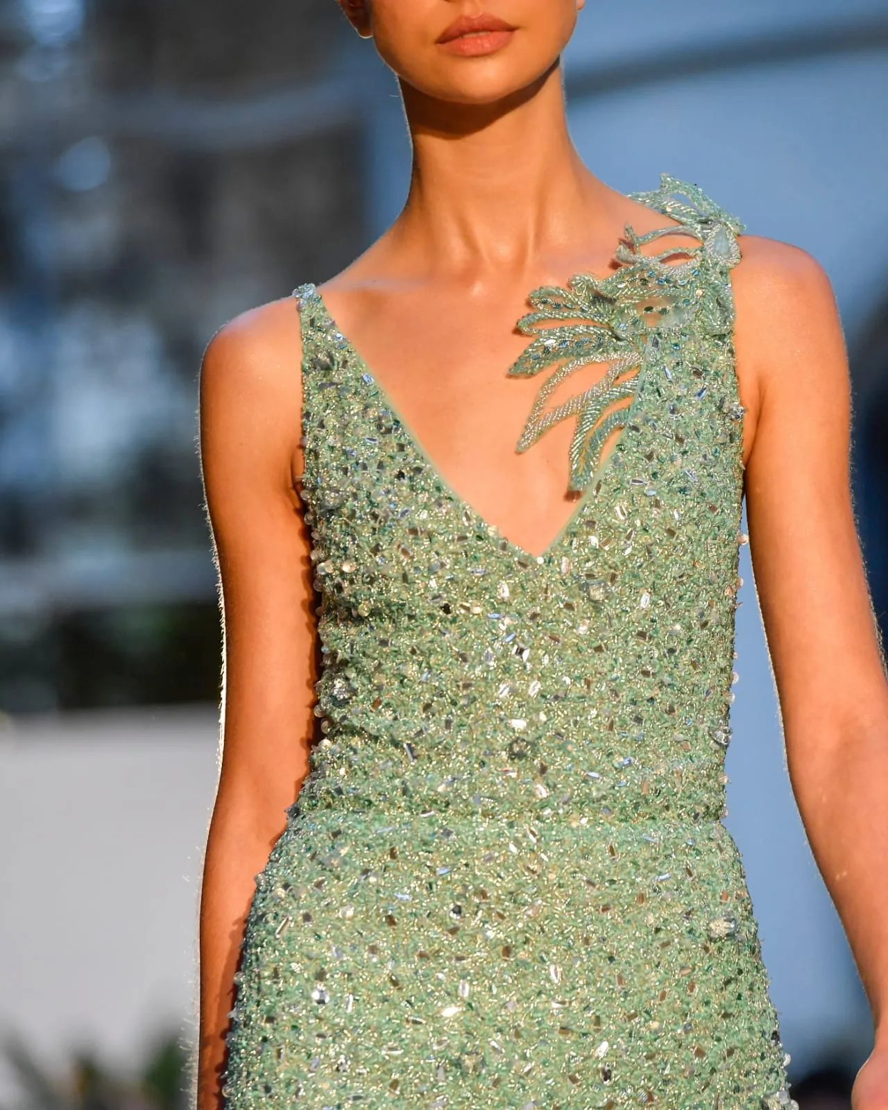 Vestido Fabiana Milazzo Longo Bordado Turmalina