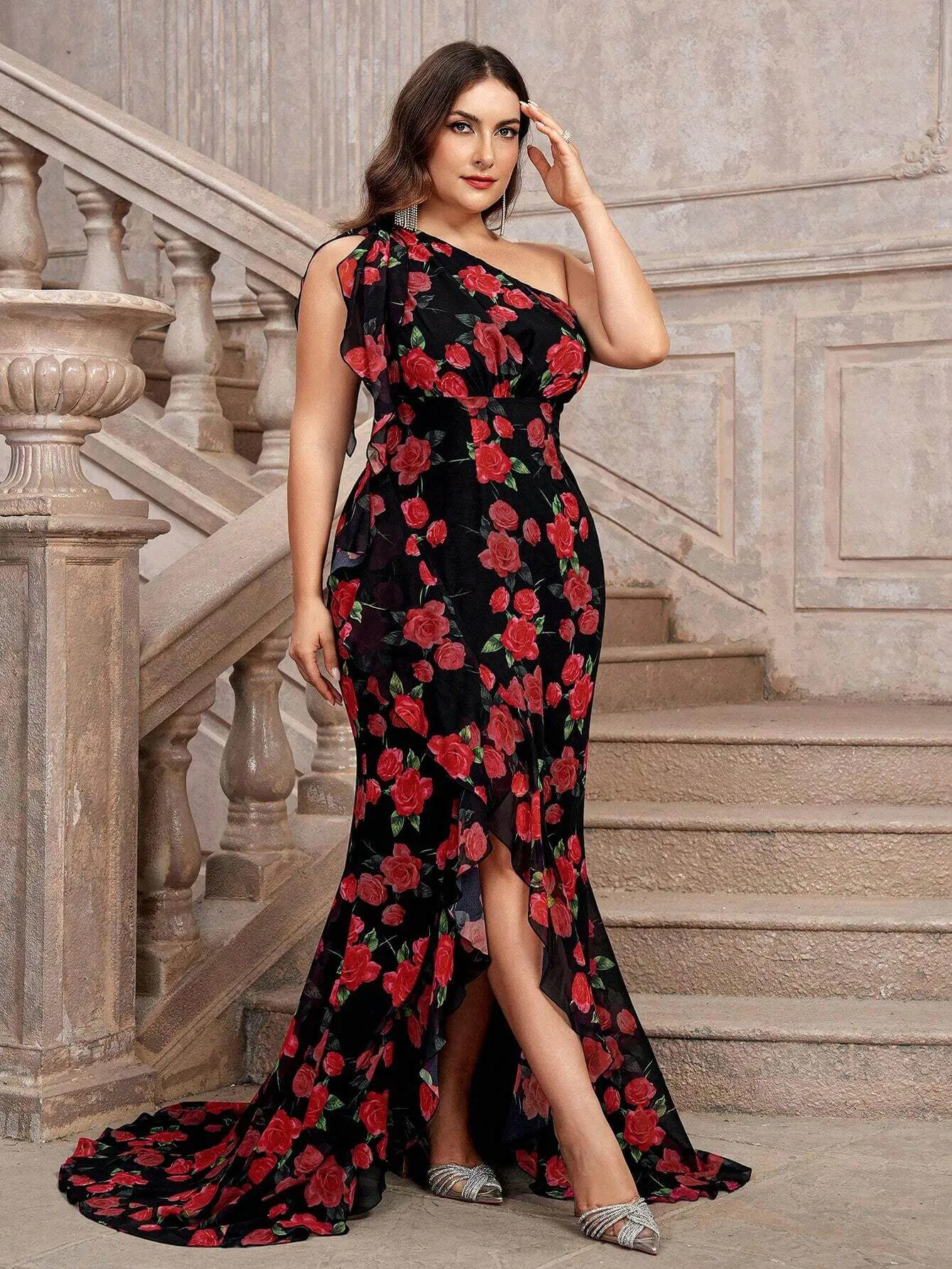 Vestido Floral Plus Size  - Carol