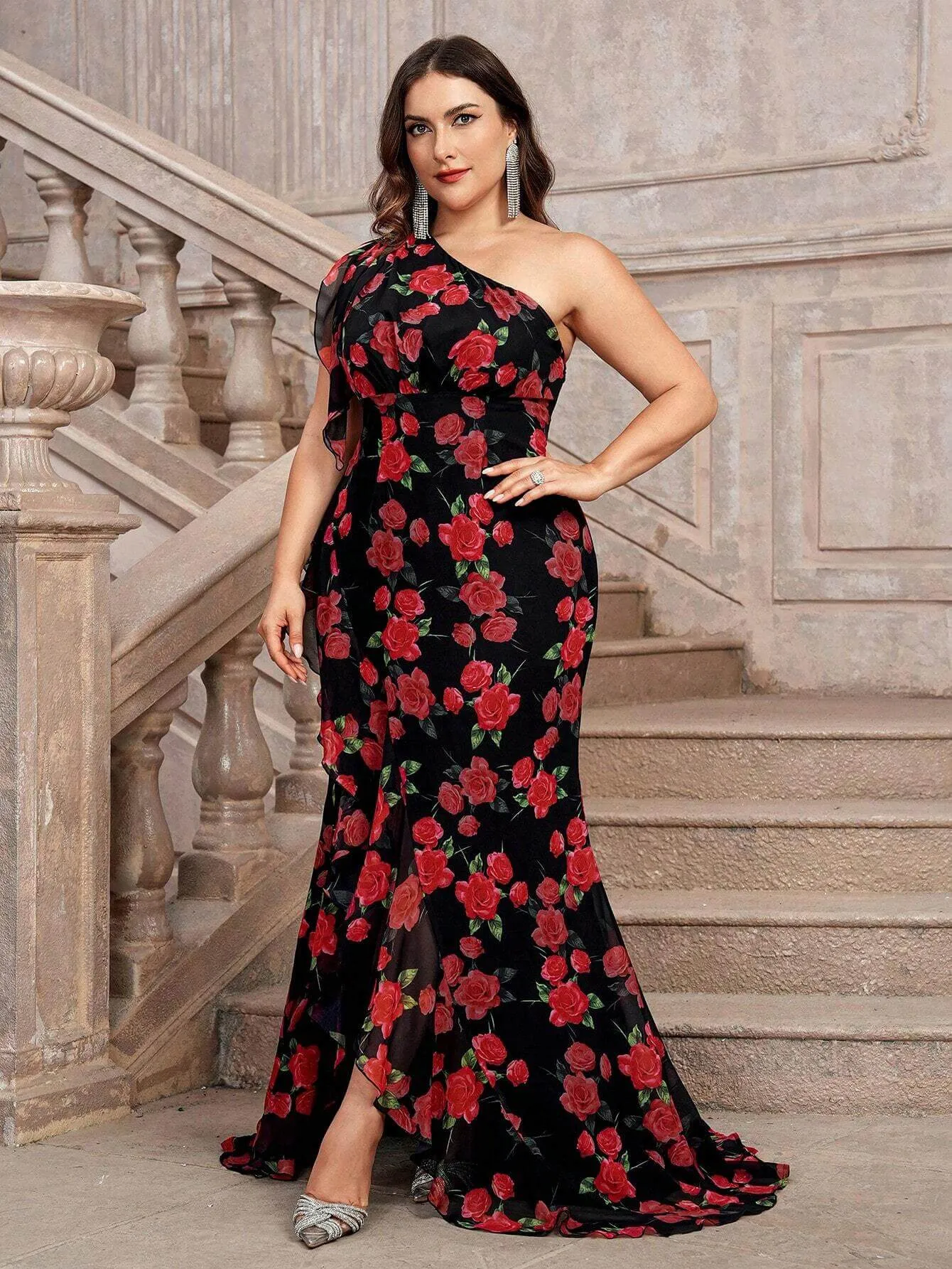 Vestido Floral Plus Size  - Carol