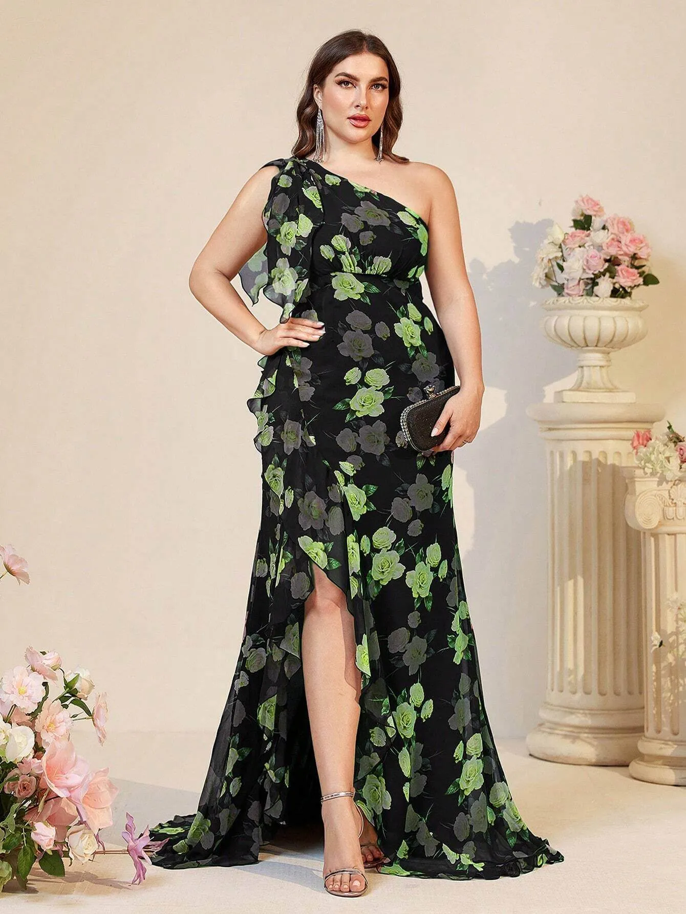 Vestido Floral Plus Size  - Carol