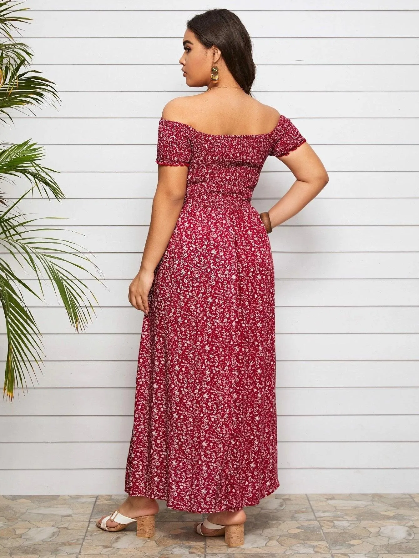 Vestido Ombro A Ombro Plus Size - Veronika
