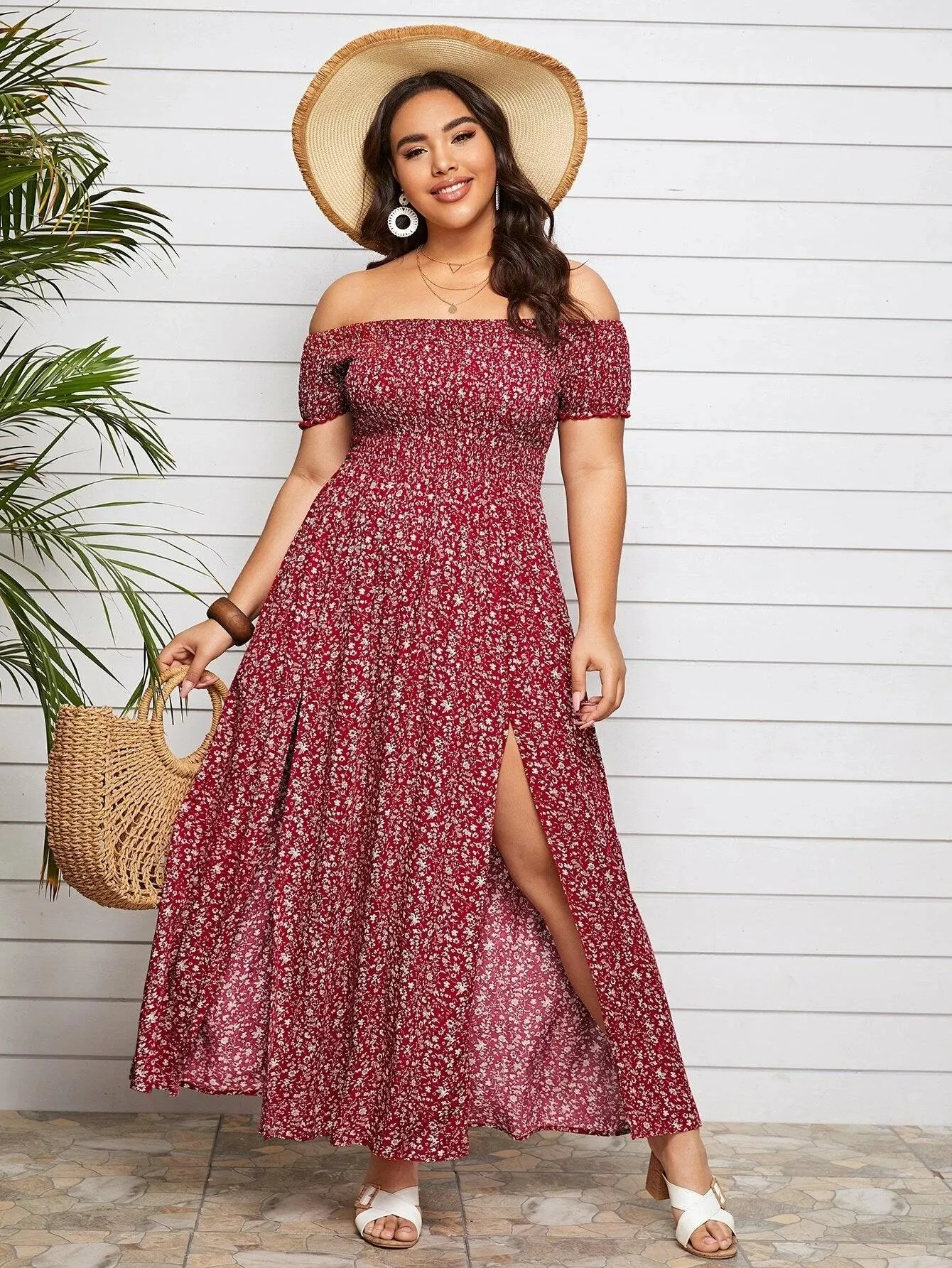 Vestido Ombro A Ombro Plus Size - Veronika