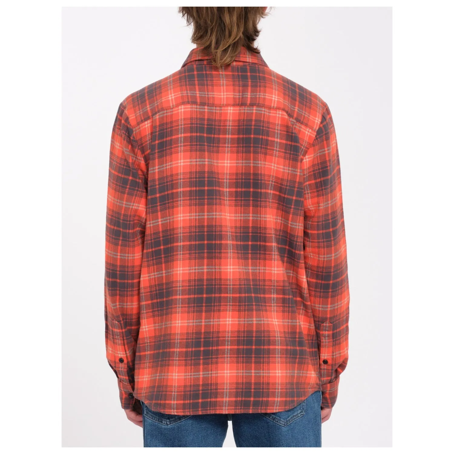 VOLCOM CADEN PLAID LS BRIGHT RED | CAMISA DE CUADROS CLÁSICA