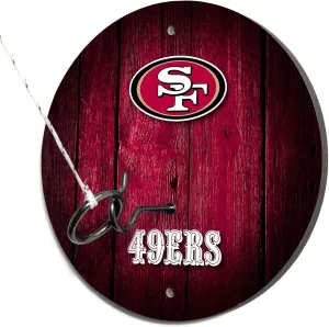 Wild Sports Solid Wood NFL Hook & Ring Toss Set with Direct Print HD Team Graphics  Easy Hang Hook and Ring Toss Target  Great Gift for Any Football Fan! Ring Toss Family Game for a Game Room