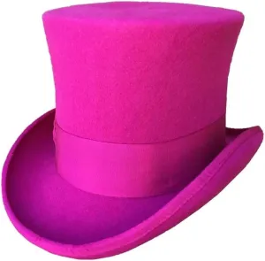Women Wool Felt High Top Hat Topper Hat Tuxedo Formal Costume Top Hat A S 55 cm