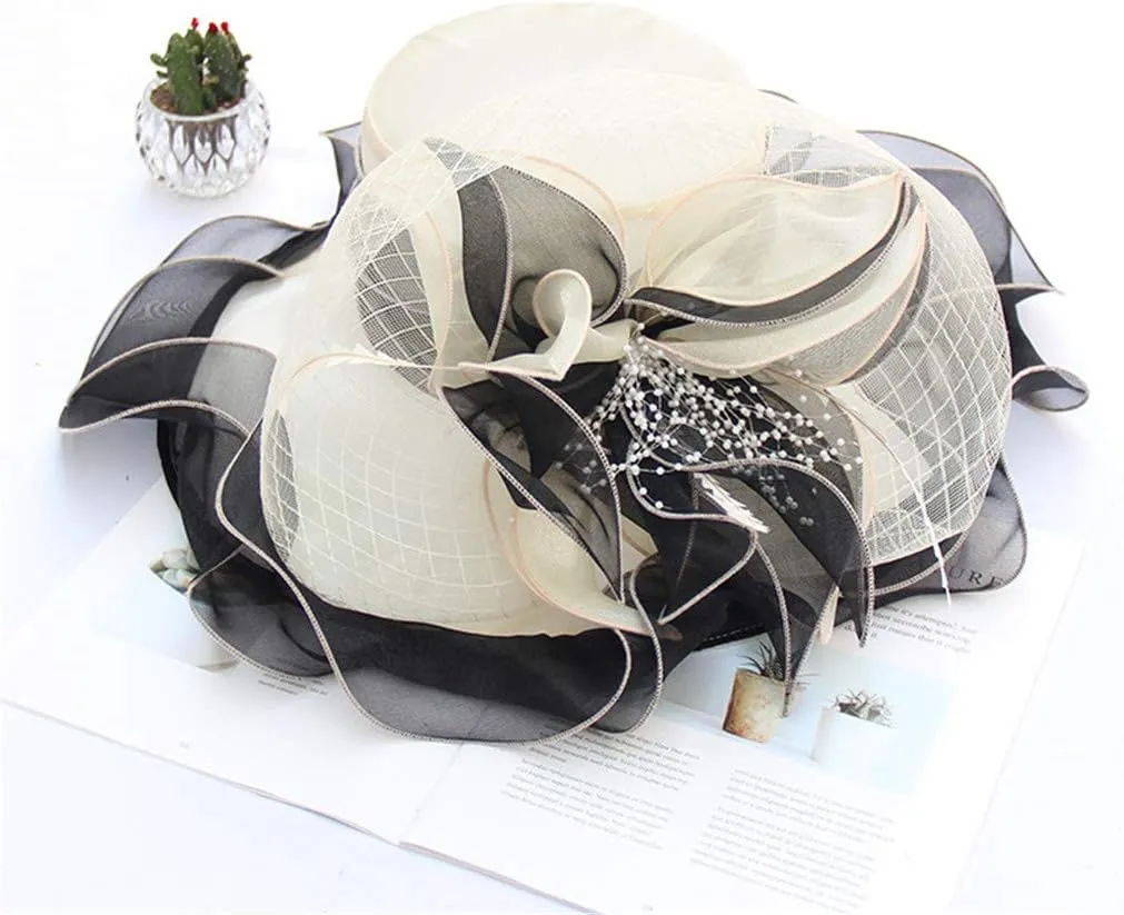 Women's Fascinator Wool Felt Hat ocktail Party Wedding Fedora Hats Wedding ocktail Tea Party Sun Hat