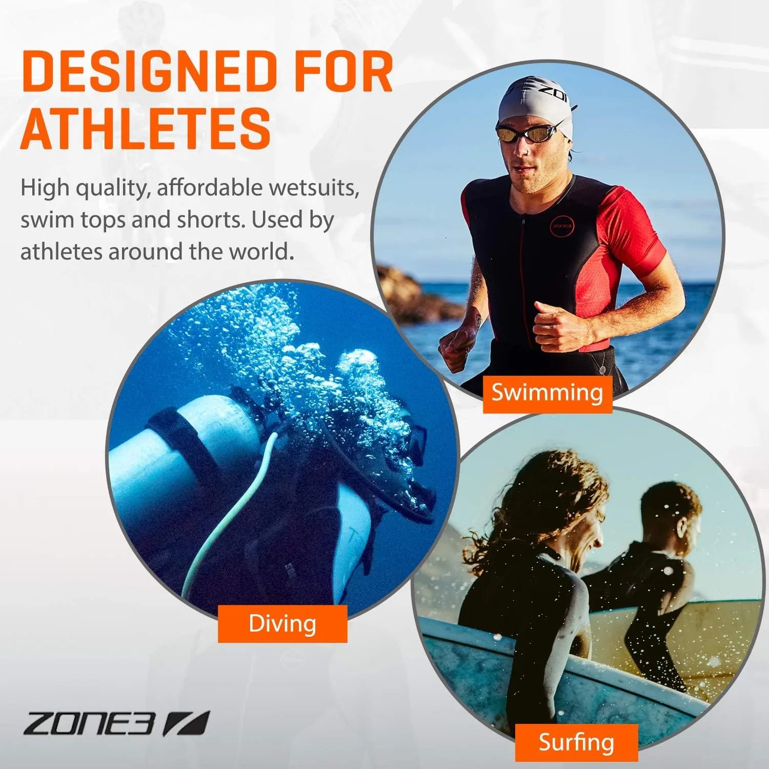 ZONE3 Men's Shortsleeve Swimskin